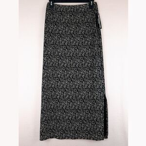 NEW Impressions Lifestyle Women Midi Skirt Straight Stretch Side Cuts Size S